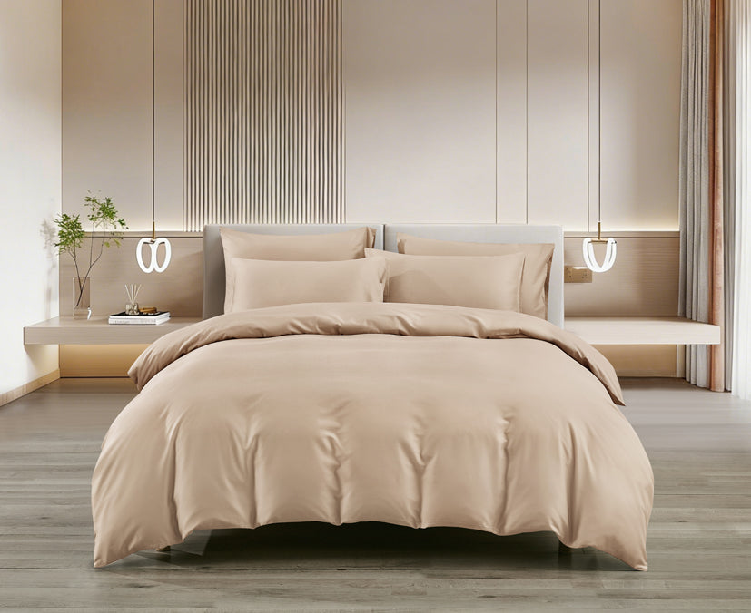 Epitex LYOCOOL CHROMA 1200TC Bedsheet | Fitted Sheet Set | Bedset (PALE AMBER)