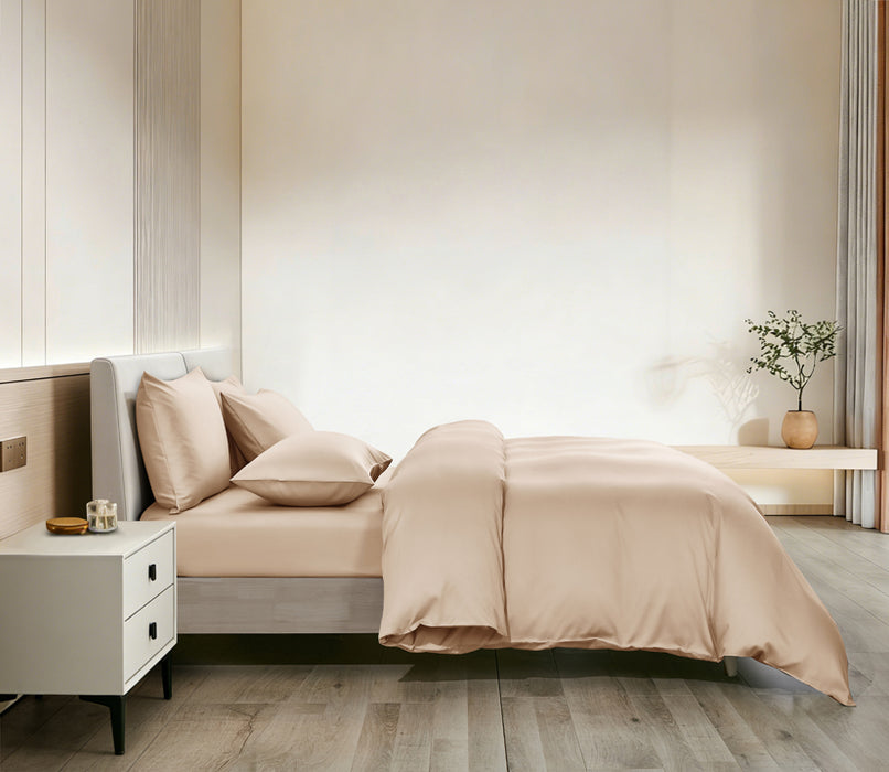 Epitex LYOCOOL CHROMA 1200TC Bedsheet | Fitted Sheet Set | Bedset (PALE AMBER)