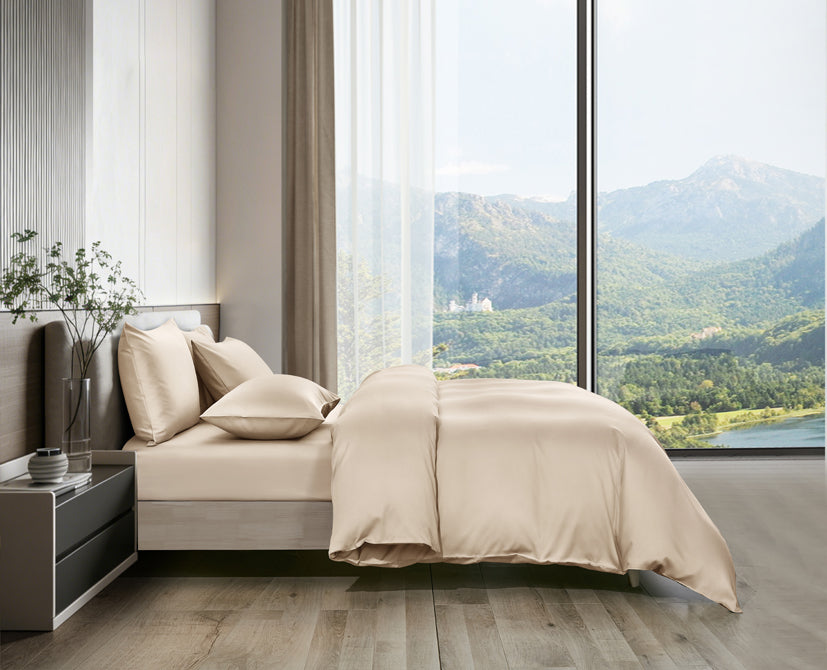 Epitex LYOCOOL CHROMA 1200TC Bedsheet | Fitted Sheet Set | Bedset (SPROUT BEIGE)