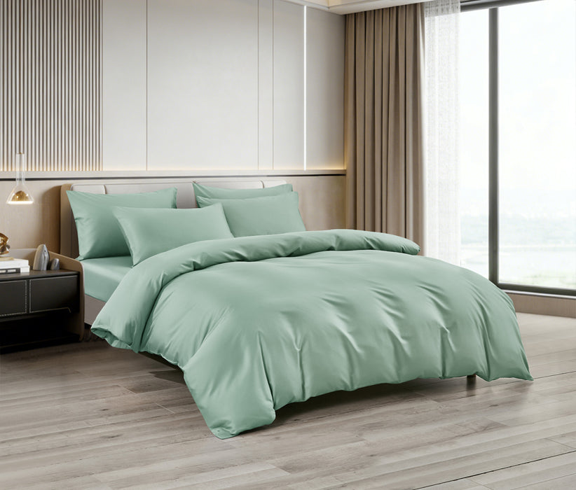 Epitex LYOCOOL CHROMA 1200TC Bedsheet | Fitted Sheet Set | Bedset (CEDER GREEN)