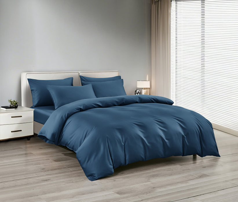 Epitex LYOCOOL CHROMA 1200TC Bedsheet | Fitted Sheet Set | Bedset (CAVE BLUE)