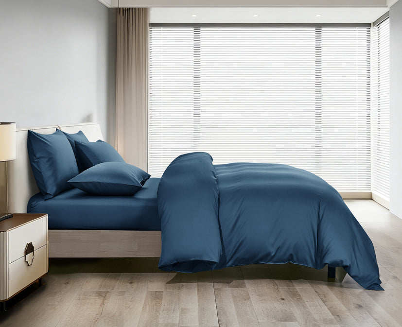 Epitex LYOCOOL CHROMA 1200TC Bedsheet | Fitted Sheet Set | Bedset (CAVE BLUE)