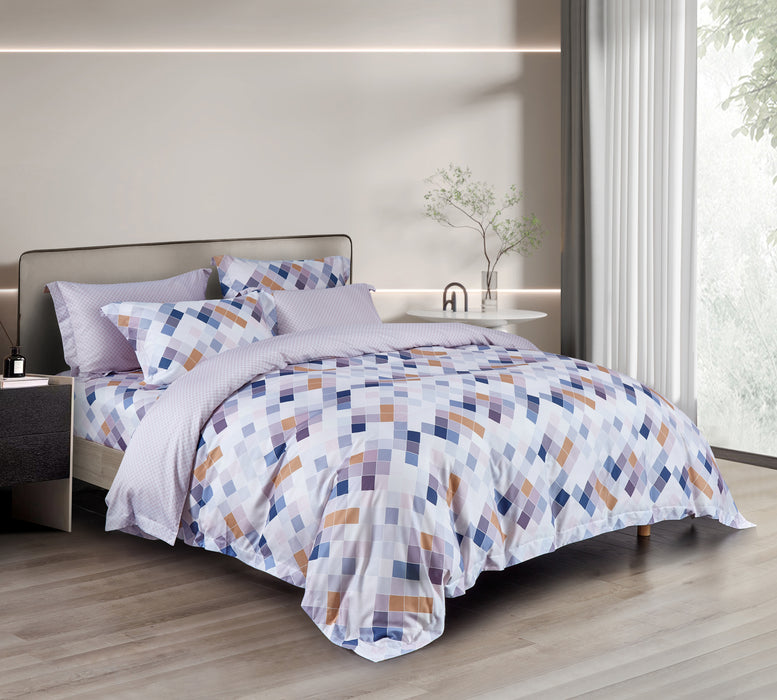 Epitex Lyocool Cotton 1200TC Printed Bedsheet | Bedset (LY2157)