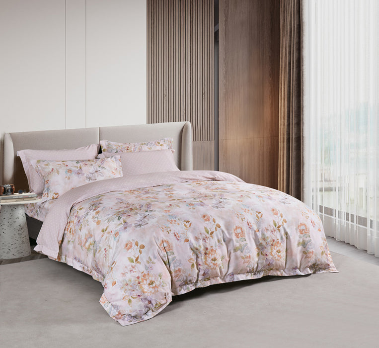 Epitex Lyocool Cotton Arte 1200TC Printed Bedsheet | Bedset | Fitted Set (LY2175)