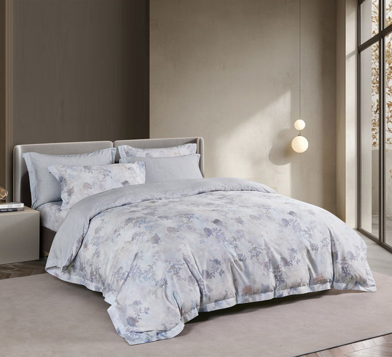 Epitex Lyocool Cotton Arte 1200TC Printed Bedsheet | Bedset | Fitted Set (LY2176)