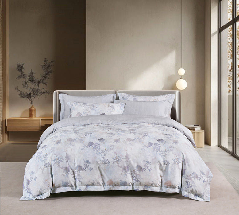 Epitex Lyocool Cotton Arte 1200TC Printed Bedsheet | Bedset | Fitted Set (LY2176)