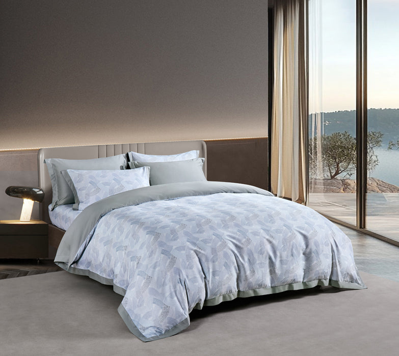 Epitex Lyocool Cotton Arte 1200TC Printed Bedsheet | Bedset | Fitted Set (LY2177)