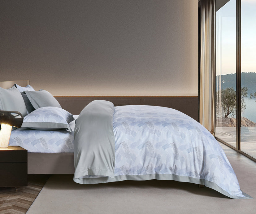 Epitex Lyocool Cotton Arte 1200TC Printed Bedsheet | Bedset | Fitted Set (LY2177)