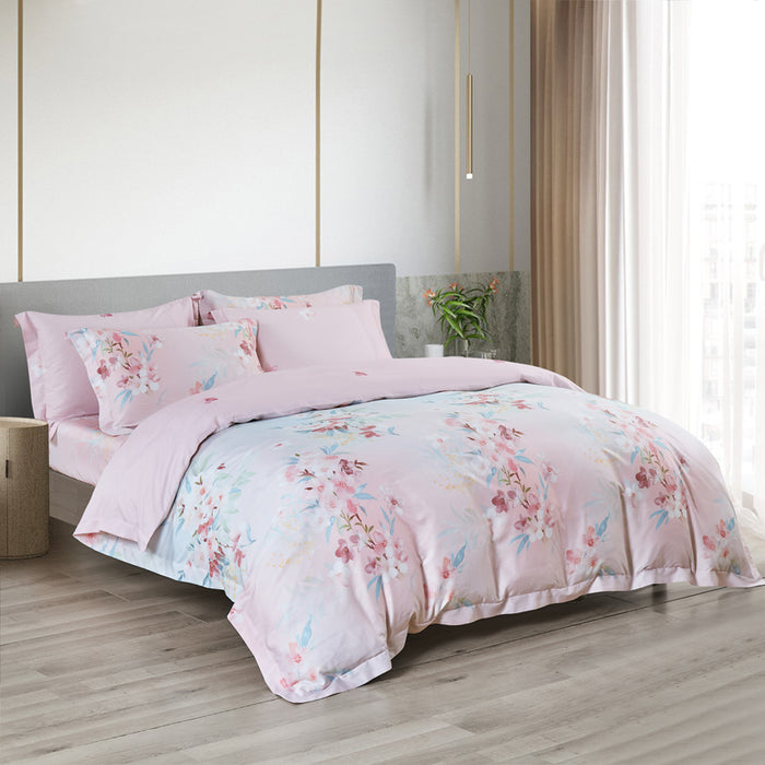 Epitex Lyocool Cotton Arte 1200TC Printed Bedsheet | Bedset | Fitted Set (Lunara)