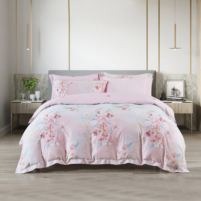 Epitex Lyocool Cotton Arte 1200TC Printed Bedsheet | Bedset | Fitted Set (Lunara)