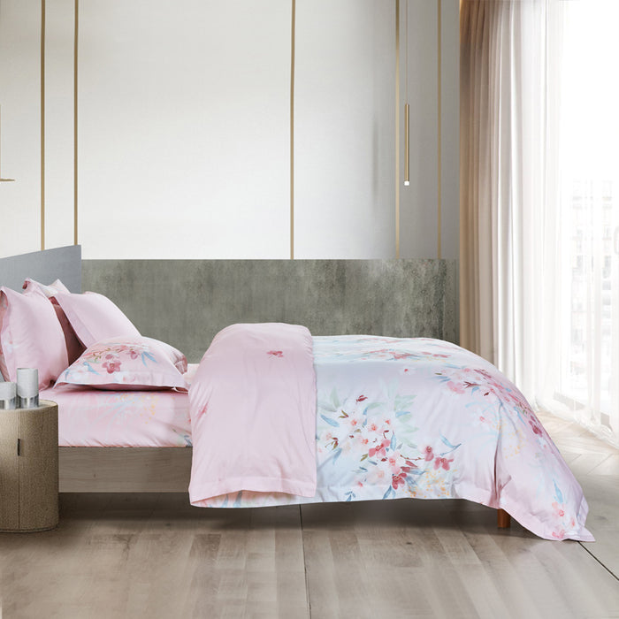 Epitex Lyocool Cotton Arte 1200TC Printed Bedsheet | Bedset | Fitted Set (Lunara)