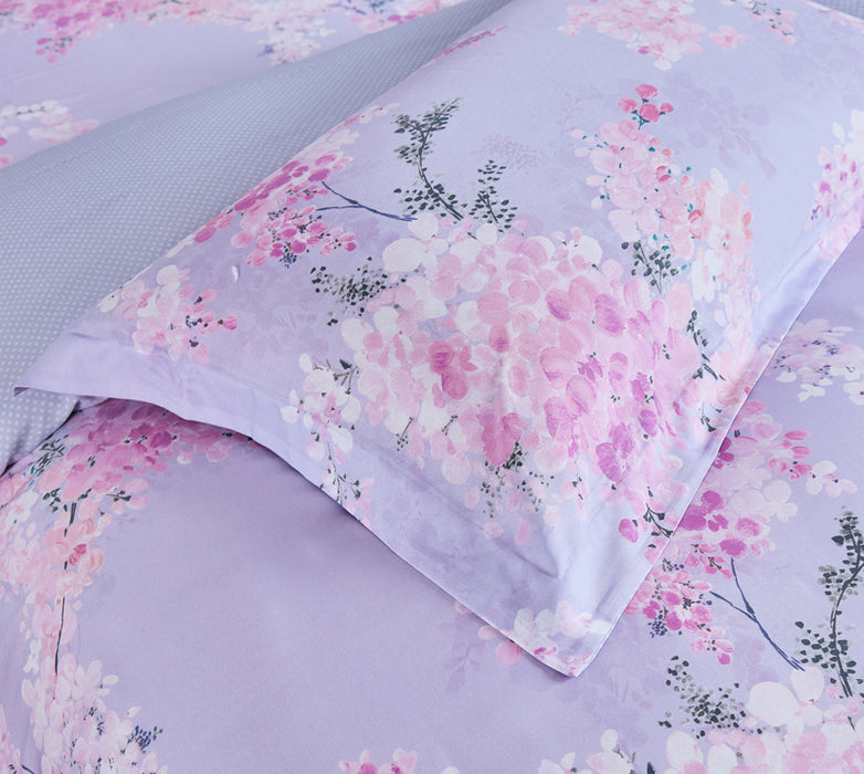 Epitex Lyocool Cotton Arte 1200TC Printed Bedsheet | Bedset | Fitted Set (Florune)