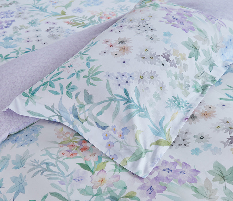 Epitex Lyocool Cotton Arte 1200TC Printed Bedsheet | Bedset | Fitted Set (Terrabloom)