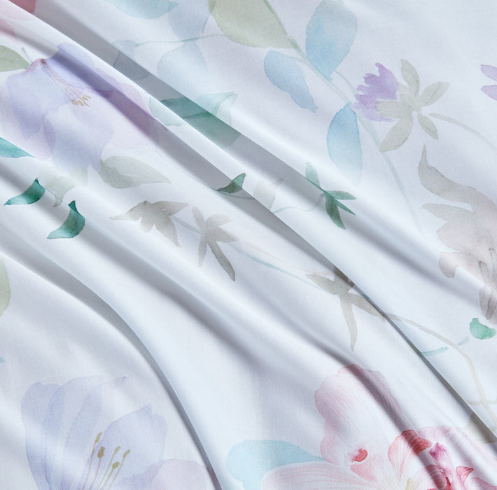 Epitex Lyocool Cotton Arte 1200TC Printed Bedsheet | Bedset | Fitted Set (Vervain)