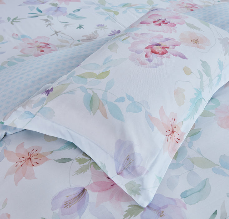 Epitex Lyocool Cotton Arte 1200TC Printed Bedsheet | Bedset | Fitted Set (Vervain)