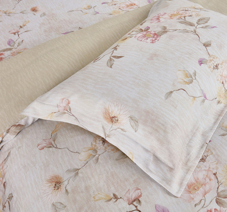 Epitex Lyocool Cotton Arte 1200TC Printed Bedsheet | Bedset | Fitted Set (Blossomluxe)