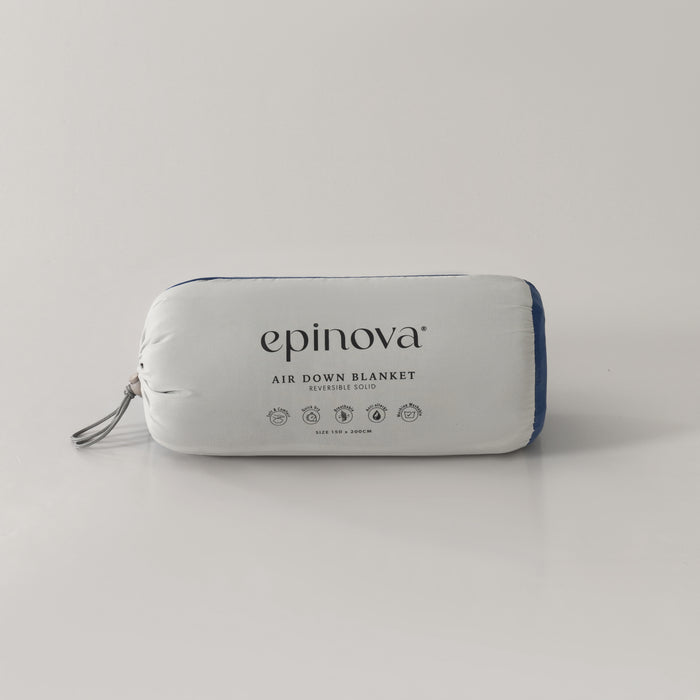 Epinova Air Down Blanket Reversible Solid (LT GREY / MOON BLUE)
