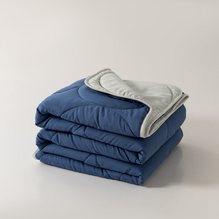 Epinova Air Down Blanket Reversible Solid (LT GREY / MOON BLUE)