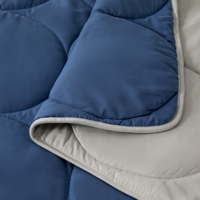 Epinova Air Down Blanket Reversible Solid (LT GREY / MOON BLUE)
