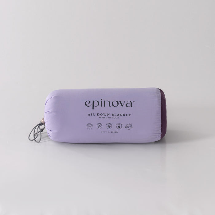 Epinova Air Down Blanket Reversible Solid (LT PURPLE / WILD BERRY)