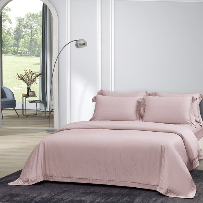 Epitex 1200TC Delores Luxe Modal Dobby (Hushed Violet) Fitted Sheet Set | Bedset  | Bedsheet | Soft | Fitted Sheet | Bedsheet Set