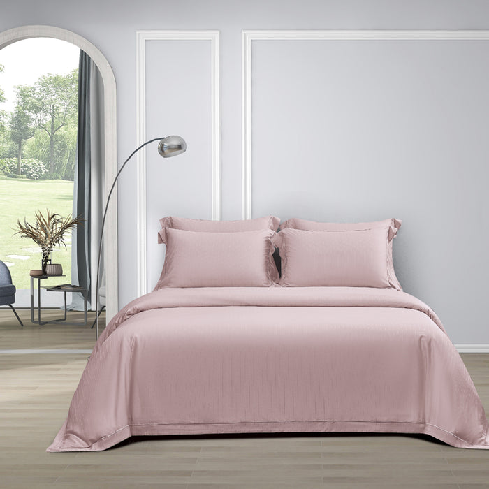 Epitex 1200TC Delores Luxe Modal Dobby (Hushed Violet) Fitted Sheet Set | Bedset  | Bedsheet | Soft | Fitted Sheet | Bedsheet Set