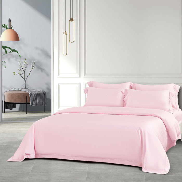 Epitex 1200TC Delores Luxe Modal Dobby (Pale Pink) Fitted Sheet Set | Bedset  | Bedsheet | Soft | Fitted Sheet | Bedsheet Set