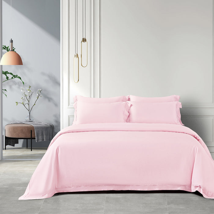 Epitex 1200TC Delores Luxe Modal Dobby (Pale Pink) Fitted Sheet Set | Bedset  | Bedsheet | Soft | Fitted Sheet | Bedsheet Set