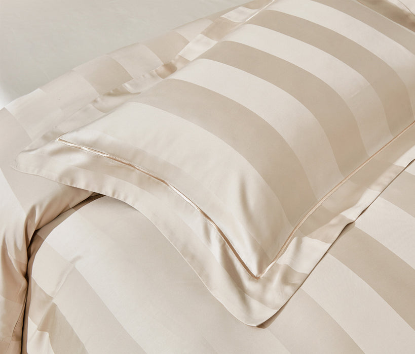 Epitex 1200TC Delores Luxe Modal Dobby (Cream Dune) Fitted Sheet Set | Bedset  | Bedsheet | Soft | Fitted Sheet | Bedsheet Set