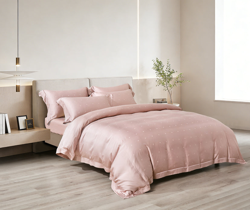 Epitex 1200TC Delores Luxe Modal Dobby (Pearl Nude) Fitted Sheet Set | Bedset  | Bedsheet | Soft | Fitted Sheet | Bedsheet Set