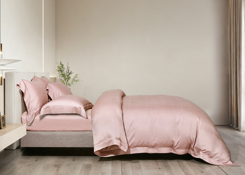 Epitex 1200TC Delores Luxe Modal Dobby (Pearl Nude) Fitted Sheet Set | Bedset  | Bedsheet | Soft | Fitted Sheet | Bedsheet Set