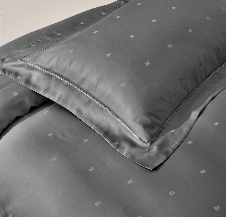 Epitex 1200TC Delores Luxe Modal Dobby (Dark Grey) Fitted Sheet Set | Bedset  | Bedsheet | Soft | Fitted Sheet | Bedsheet Set
