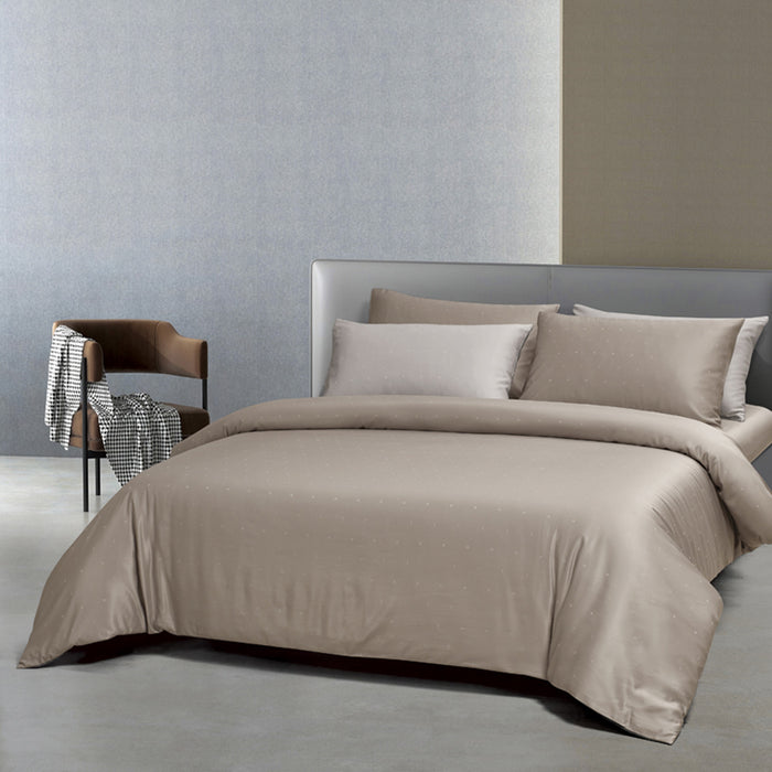 Epitex 1600TC Melange Tencel Blend Dobby Bedsheet Set (Soft Taupe)