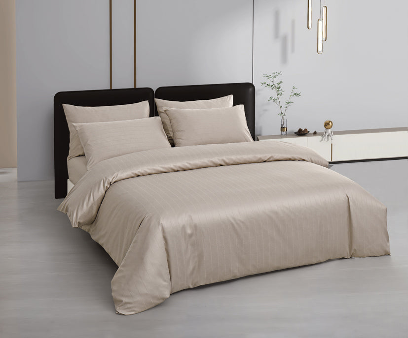 Epitex 1600TC Melange Tencel Blend Dobby Bedsheet Set (Soft Taupe)