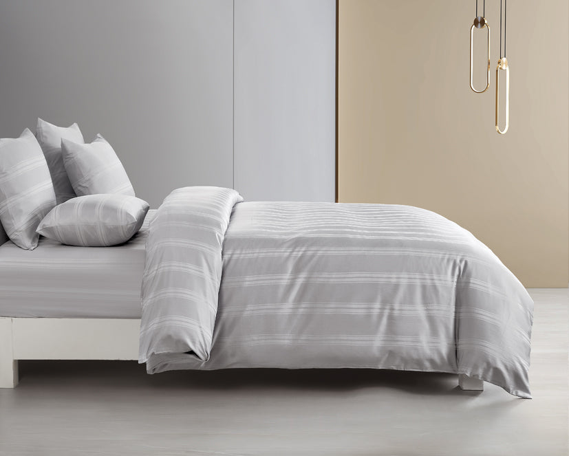 Epitex 1600TC Melange Tencel Blend Dobby Bedsheet Set (Grey)