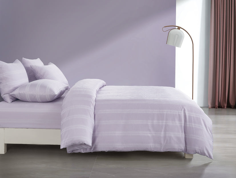 Epitex 1600TC Melange Tencel Blend Dobby Bedsheet Set (Lilac)