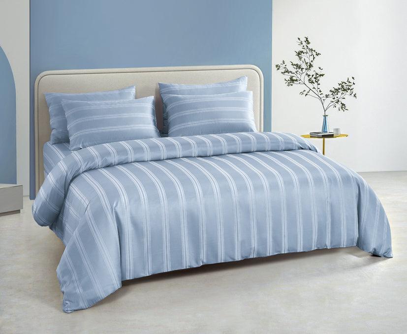 Epitex 1600TC Melange Tencel Blend Dobby Bedsheet Set (Stone Blue)