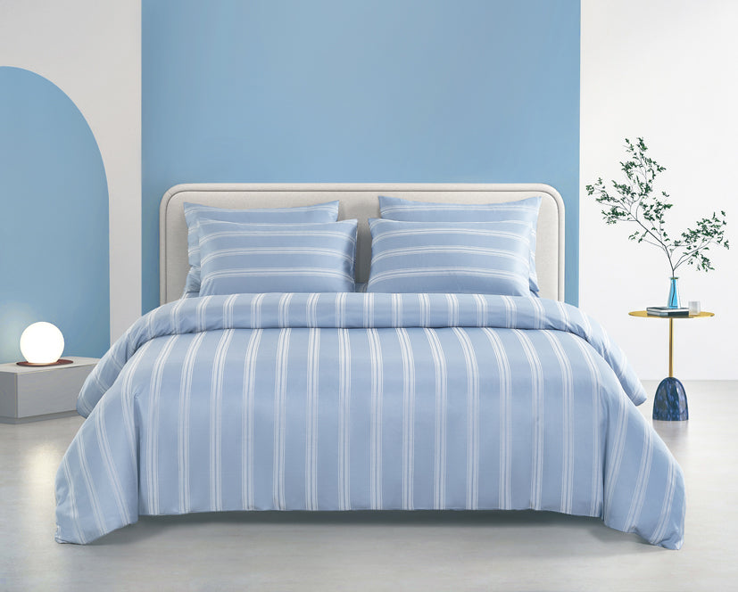Epitex 1600TC Melange Tencel Blend Dobby Bedsheet Set (Stone Blue)