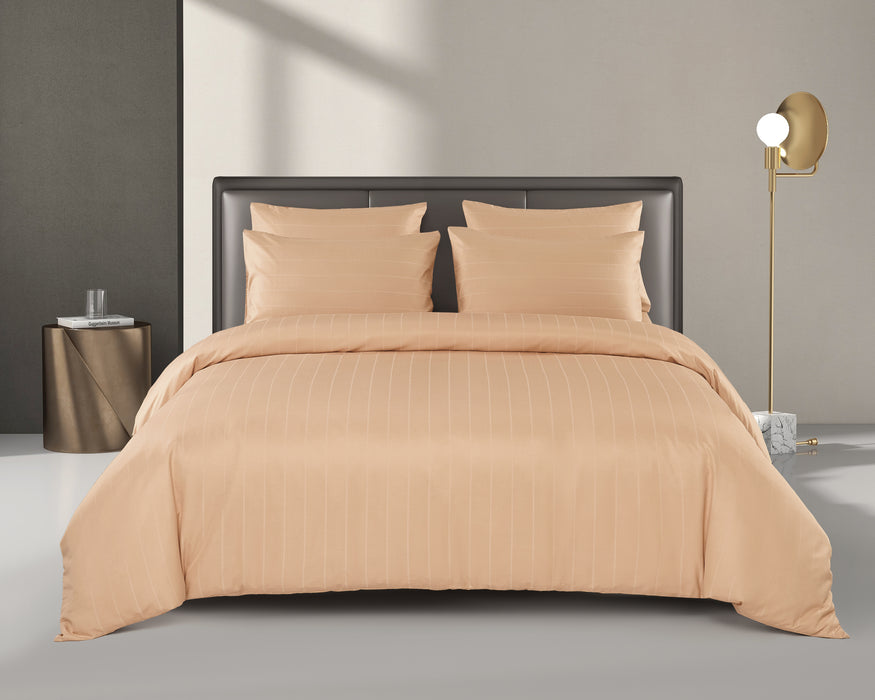 Epitex 1600TC Melange Tencel Blend Dobby Bedsheet Set (Sand Caramel)