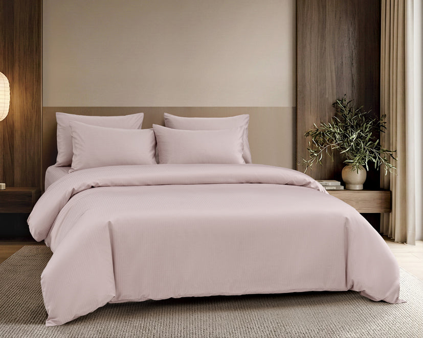 Epitex 1600TC Melange Tencel Blend Dobby Bedsheet Set (Rose Mauve)