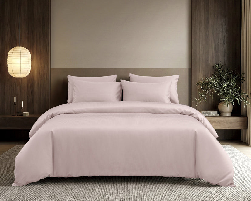 Epitex 1600TC Melange Tencel Blend Dobby Bedsheet Set (Rose Mauve)