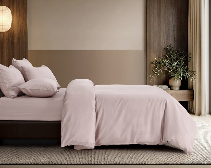 Epitex 1600TC Melange Tencel Blend Dobby Bedsheet Set (Rose Mauve)