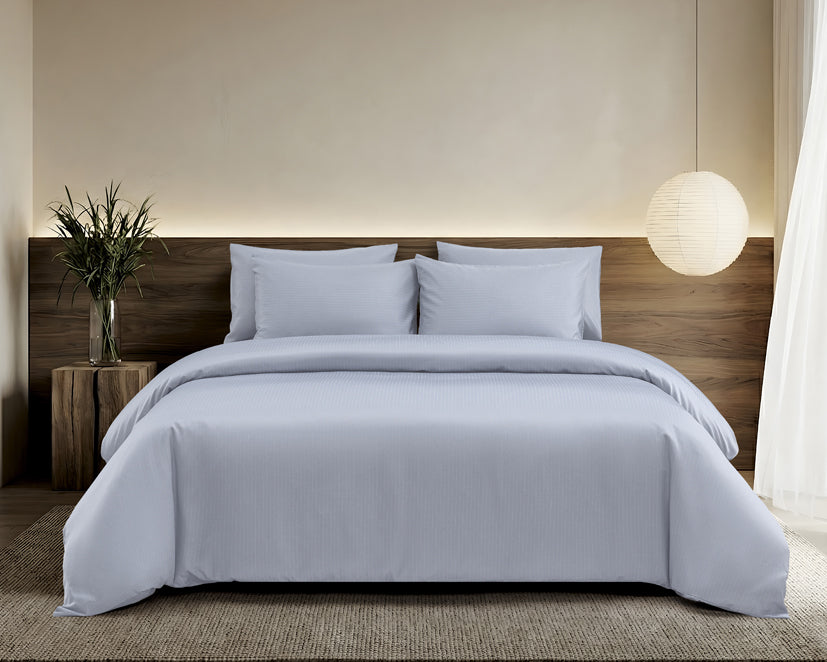 Epitex 1600TC Melange Tencel Blend Dobby Bedsheet Set (Blue Grey)