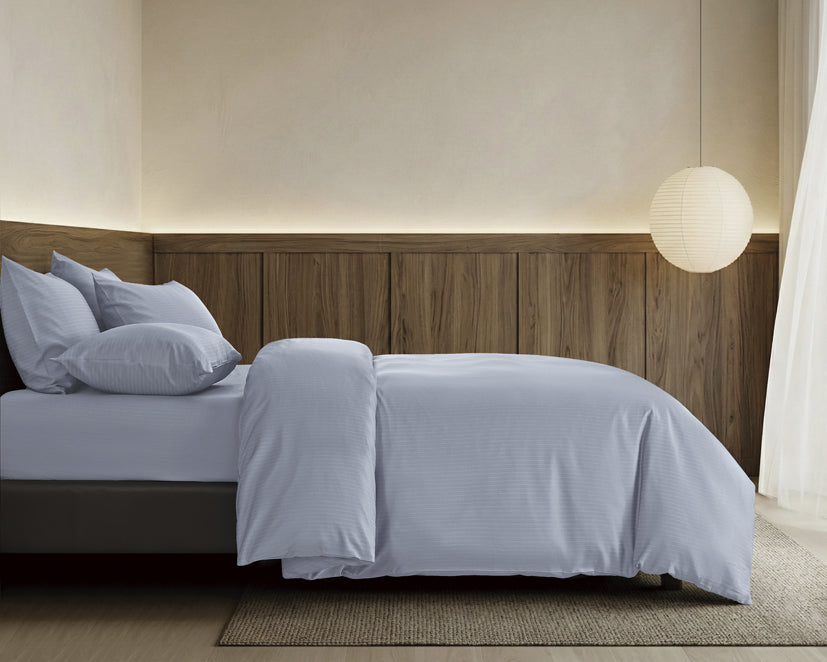 Epitex 1600TC Melange Tencel Blend Dobby Bedsheet Set (Blue Grey)