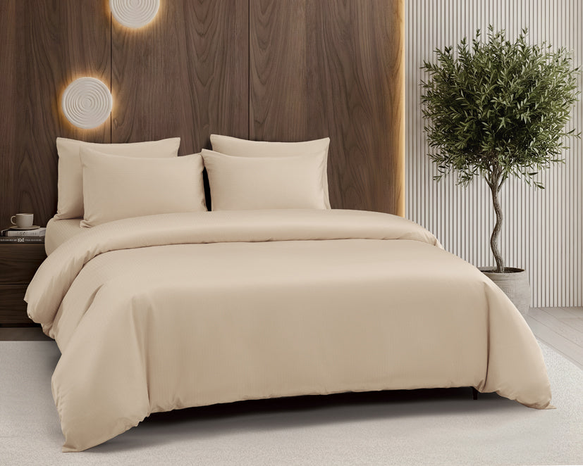 Epitex 1600TC Melange Tencel Blend Dobby Bedsheet Set (Lt Gold)
