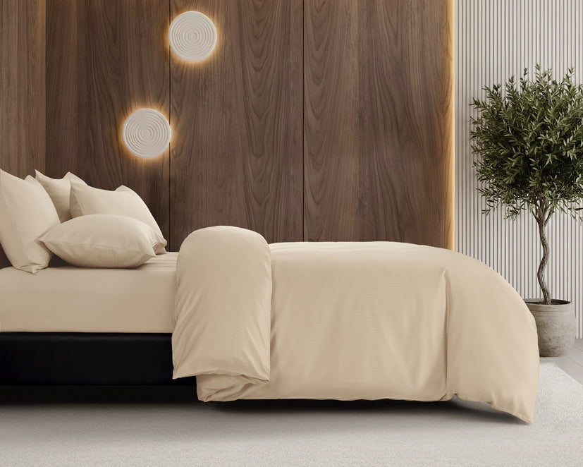 Epitex 1600TC Melange Tencel Blend Dobby Bedsheet Set (Lt Gold)