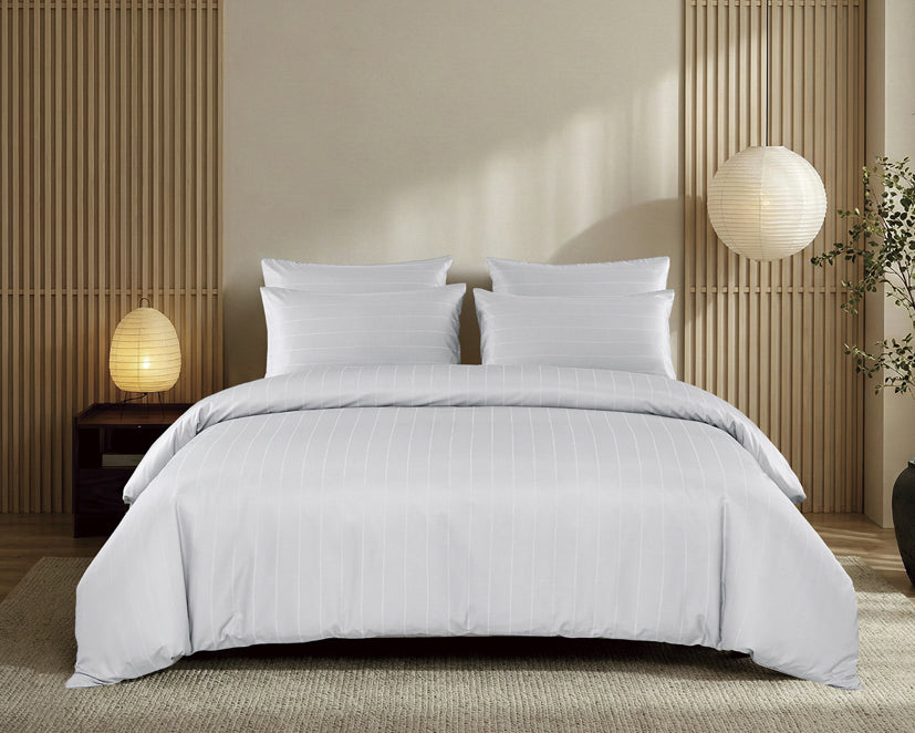 Epitex 1600TC Melange Tencel Blend Dobby Bedsheet Set (Grey)