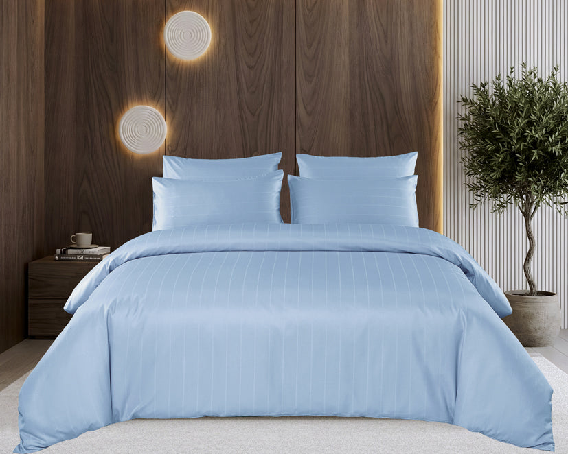 Epitex 1600TC Melange Tencel Blend Dobby Bedsheet Set (Stone Blue)