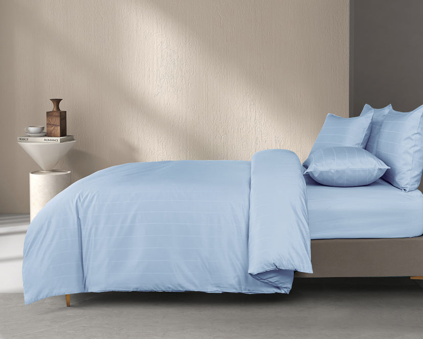Epitex 1600TC Melange Tencel Blend Dobby Bedsheet Set (Stone Blue)