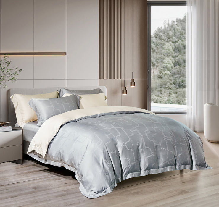 Epitex MJ3109 Garda 1600TC Micro Modal Jacquard Bedsheet | Fitted Sheet Set | Bedset